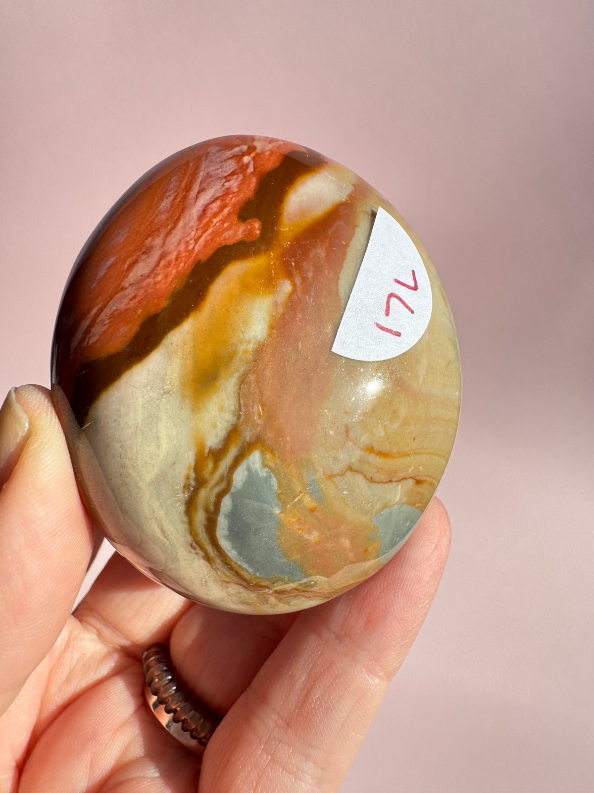 Polychrome Jasper Palm Stone - Item L