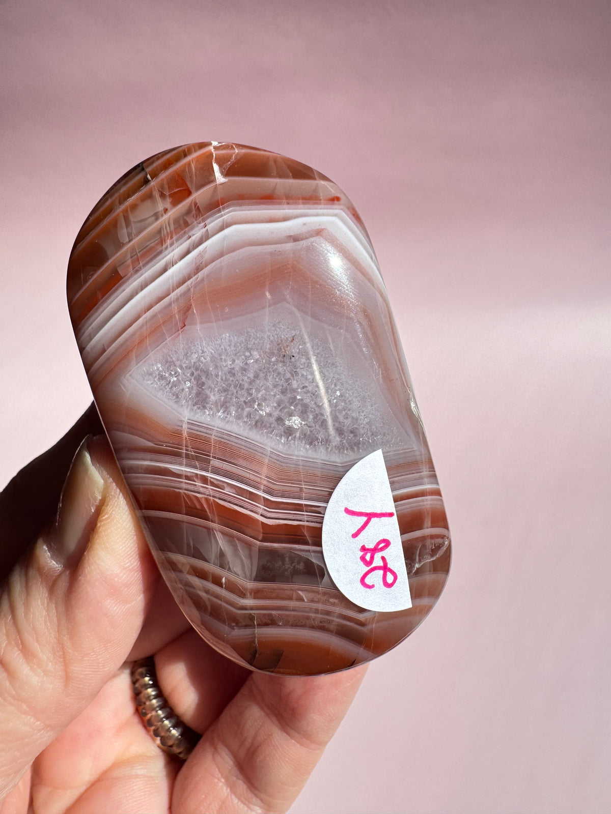 Carnelian Palm Stone - Item Y