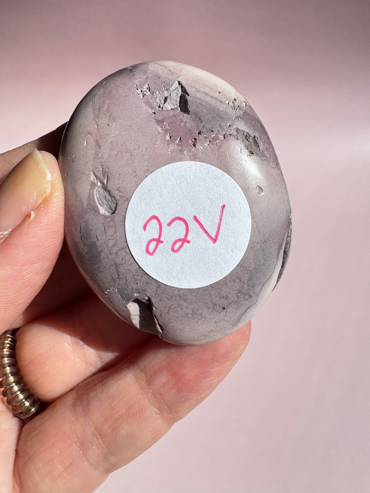 Hyacinth Jasper Palm Stone from Utah - ITEM V