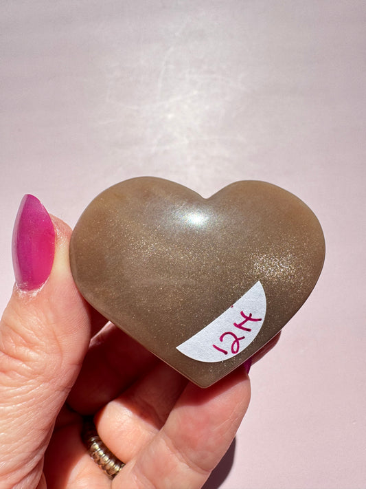 Sunstone Heart Carving - Item H