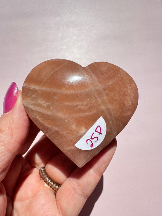 Sunstone Heart Carving - Item P