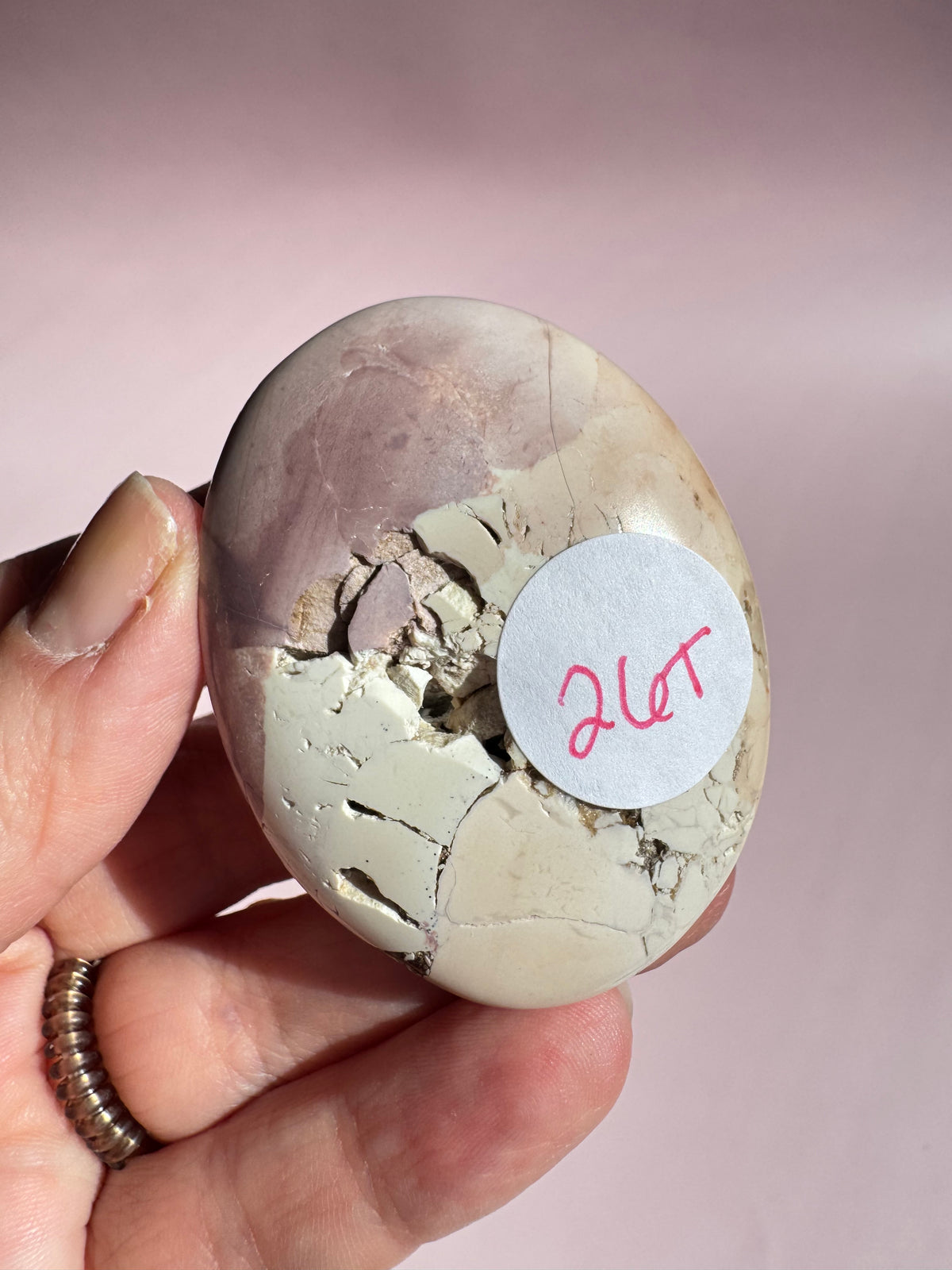 Hyacinth Jasper Palm Stone from Utah - ITEM T