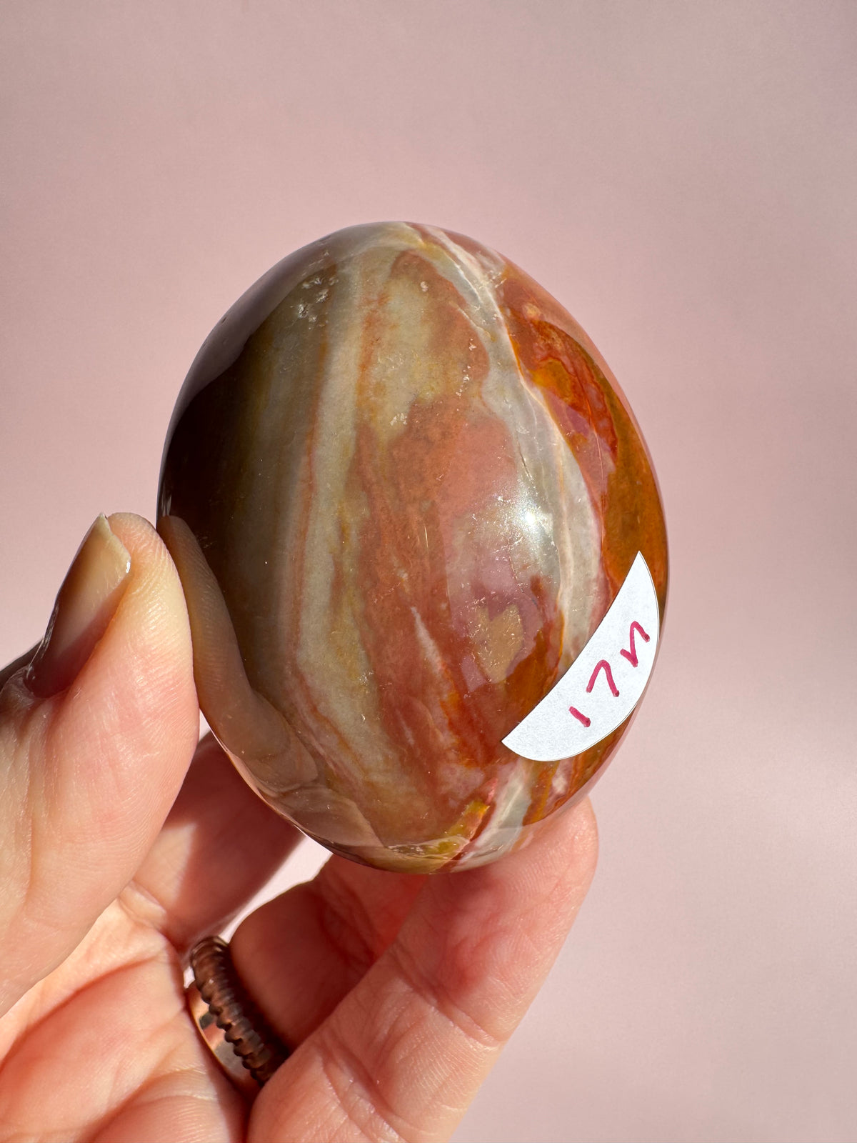 Polychrome Jasper Palm Stone - Item N