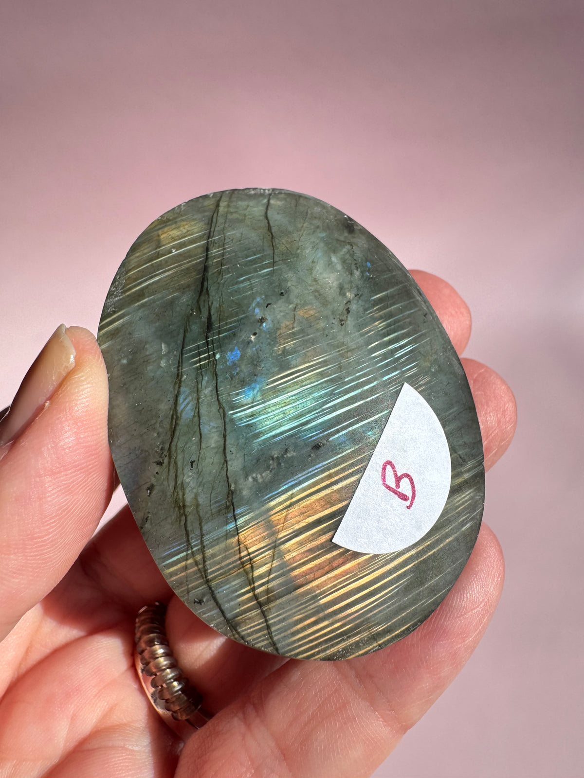 Labradorite Palm Stone - Item B