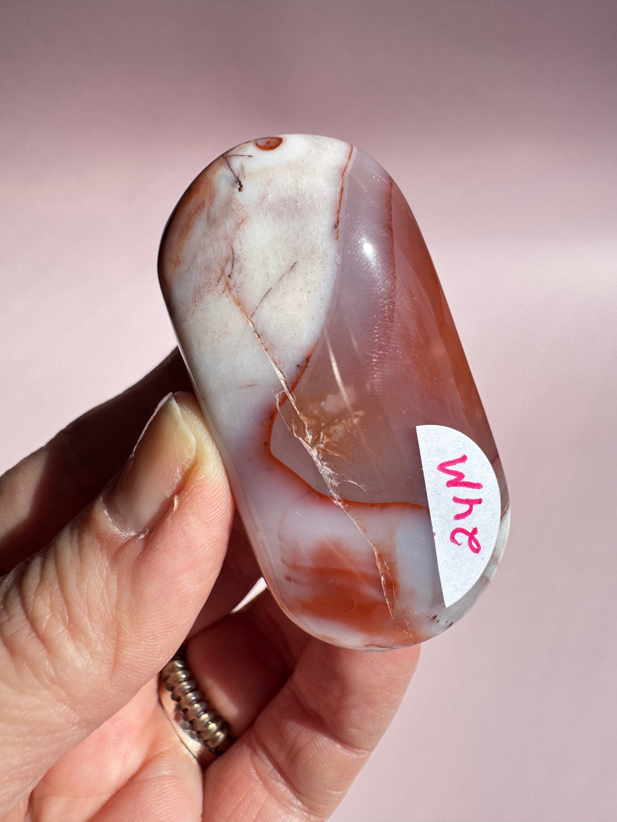 Carnelian Palm Stone - Item M
