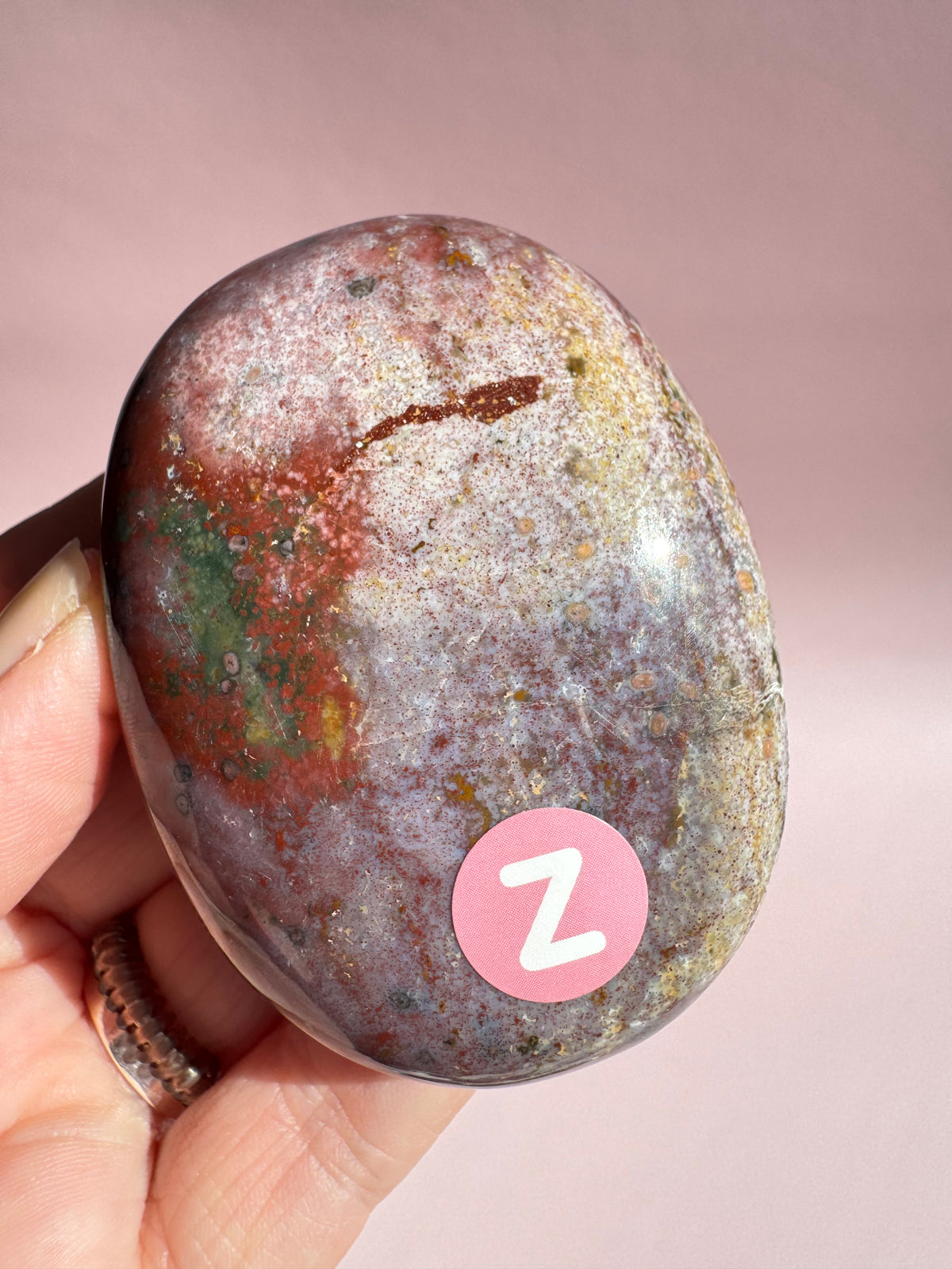 Unicorn Jasper Palm Stone - Item Z