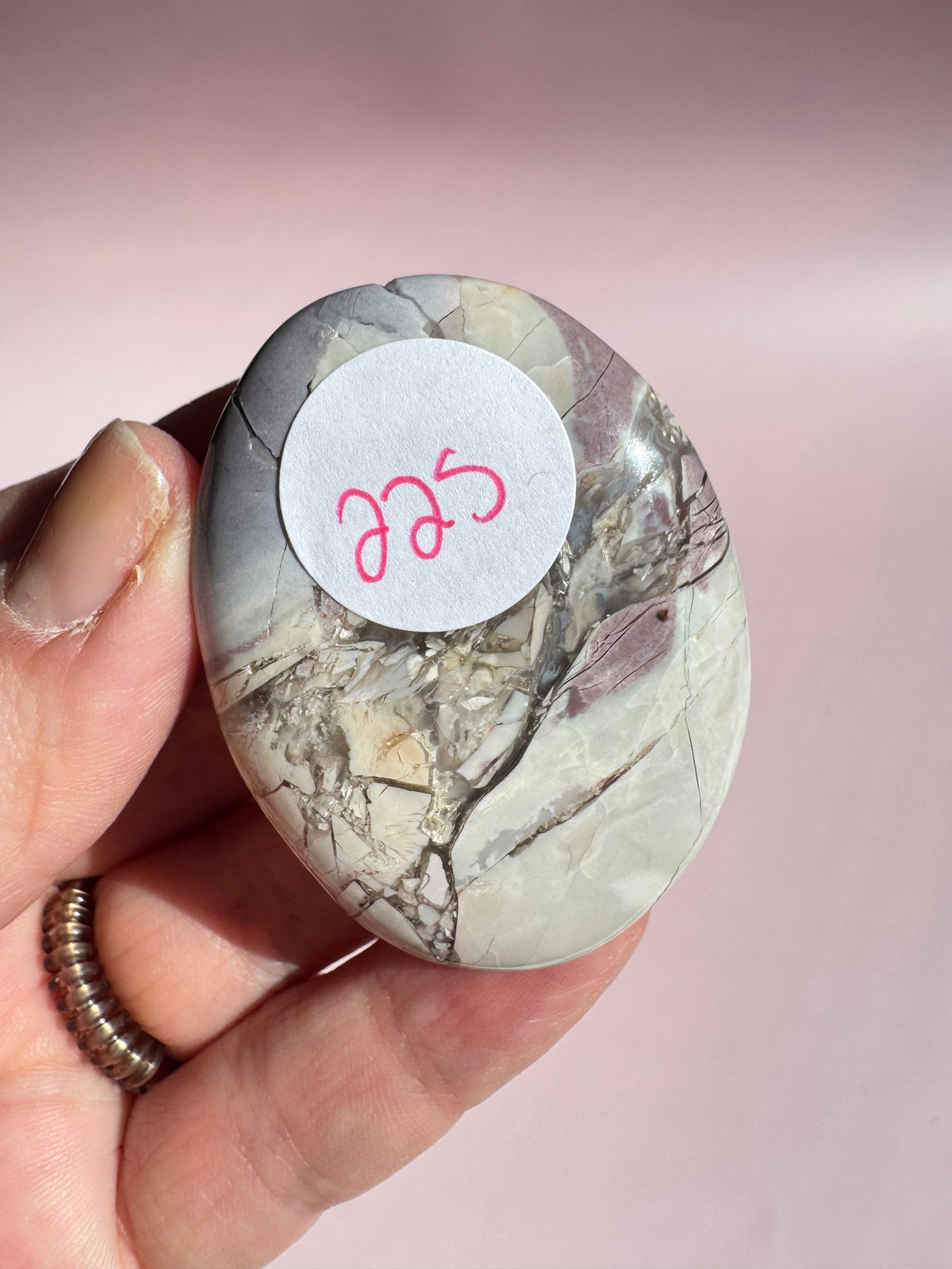 Hyacinth Jasper Palm Stone from Utah - ITEM S