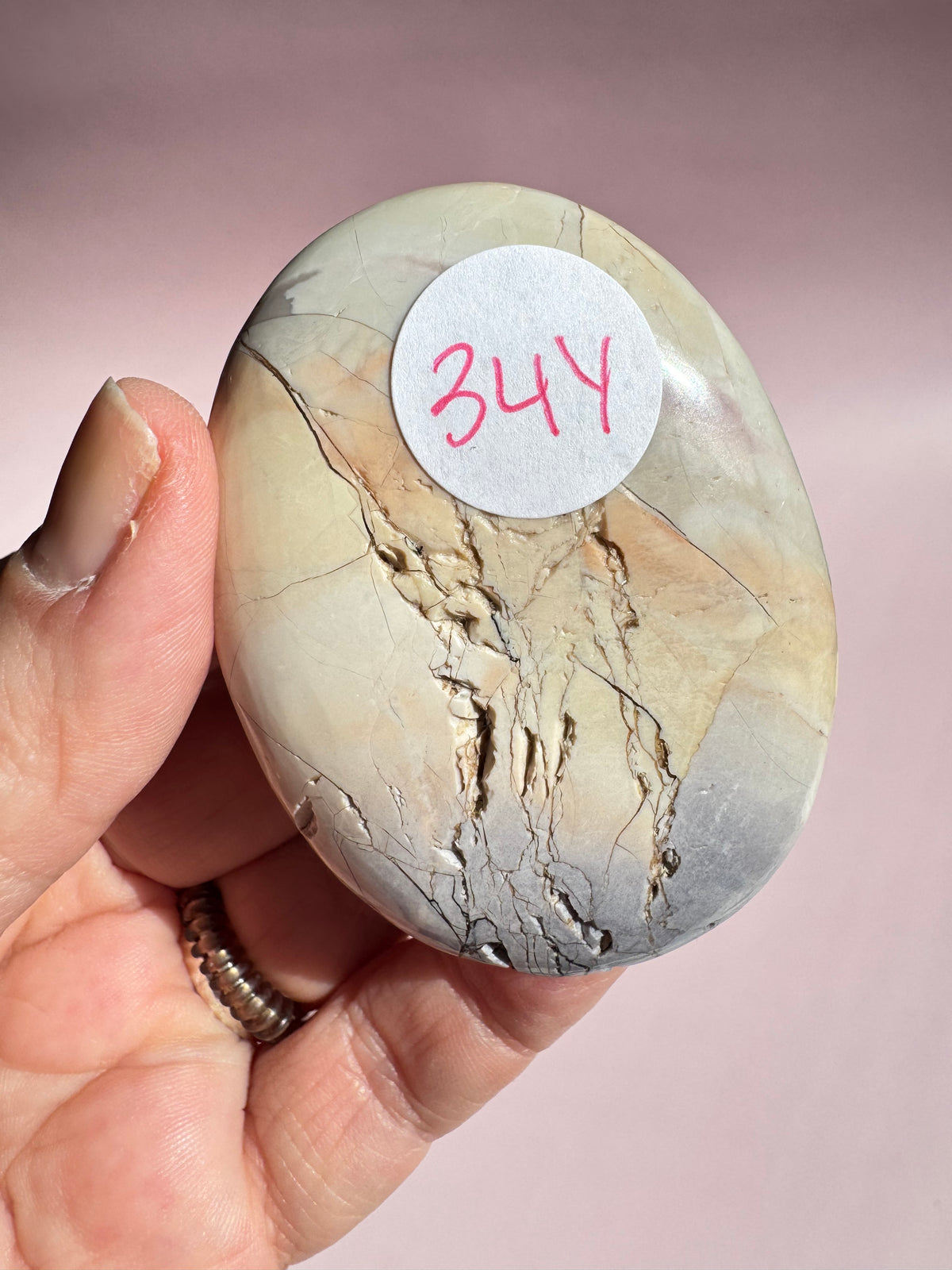 Hyacinth Jasper Palm Stone from Utah - ITEM Y