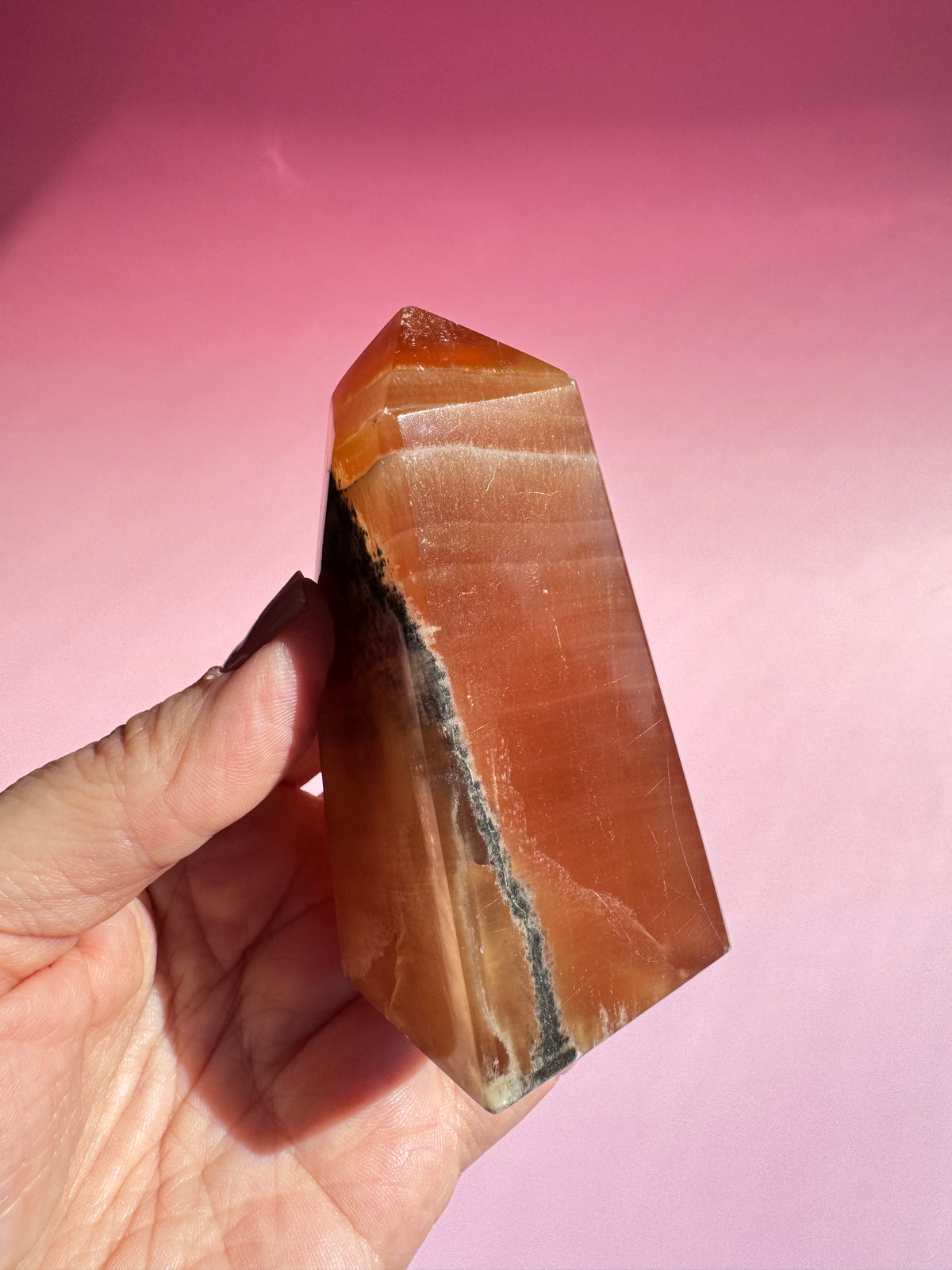 Honey Calcite Tower - ITEM D