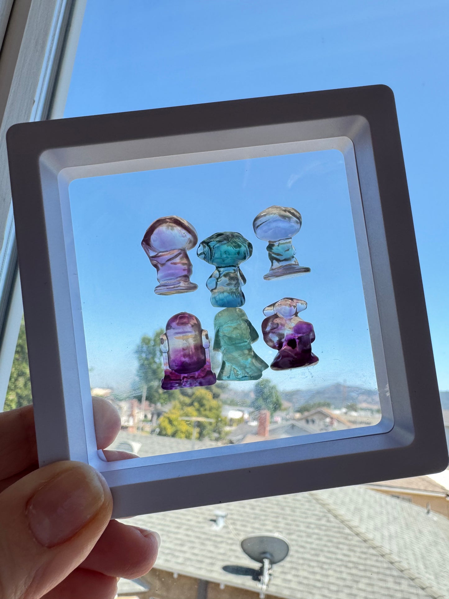 Space Family Fluorite Mini Carvings - Set D
