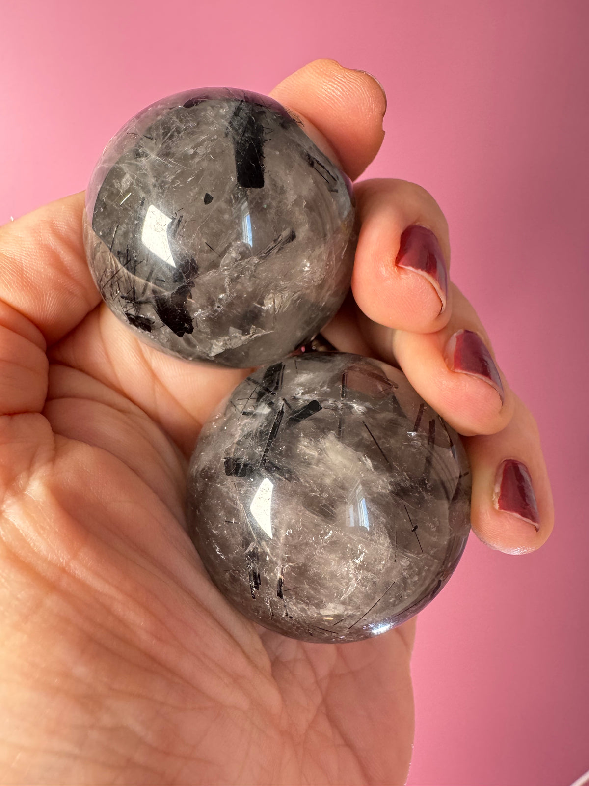 Tourmalinated Quartz Sphere - 1.5"