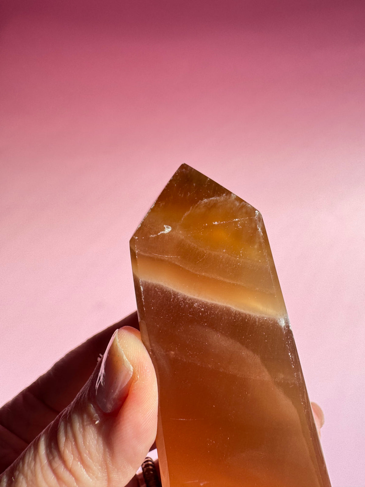 Honey Calcite Tower - ITEM C