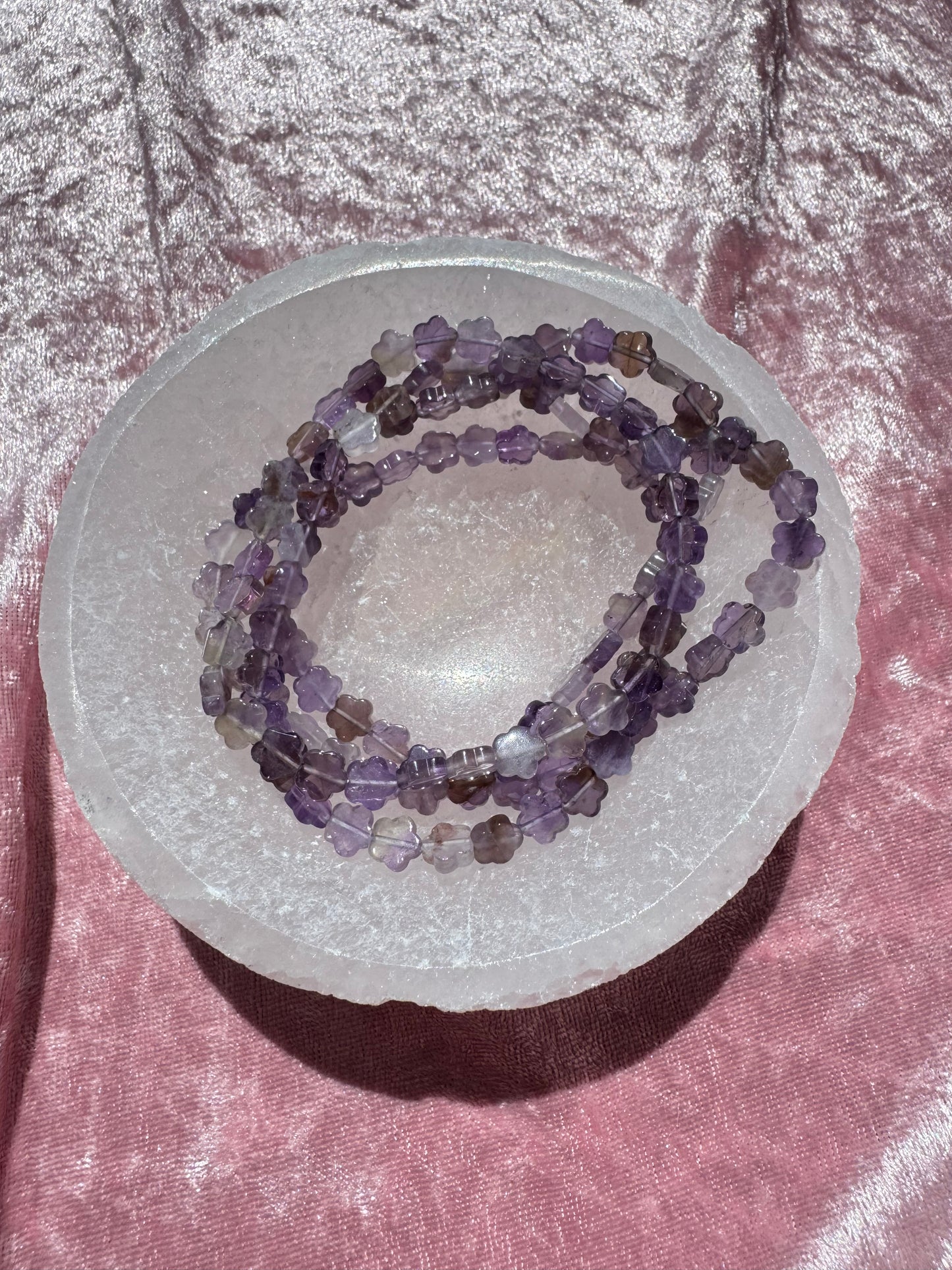 Amethyst Flower Bracelet (6.75")