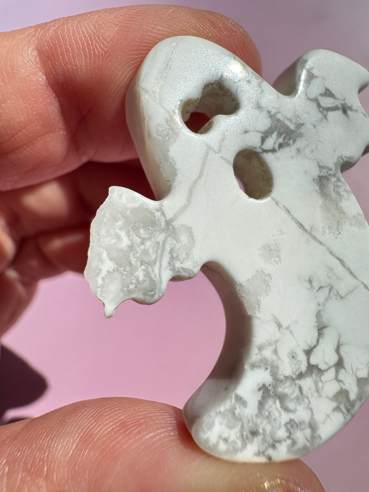 Howlite Ghost Cabochon - Imperfect