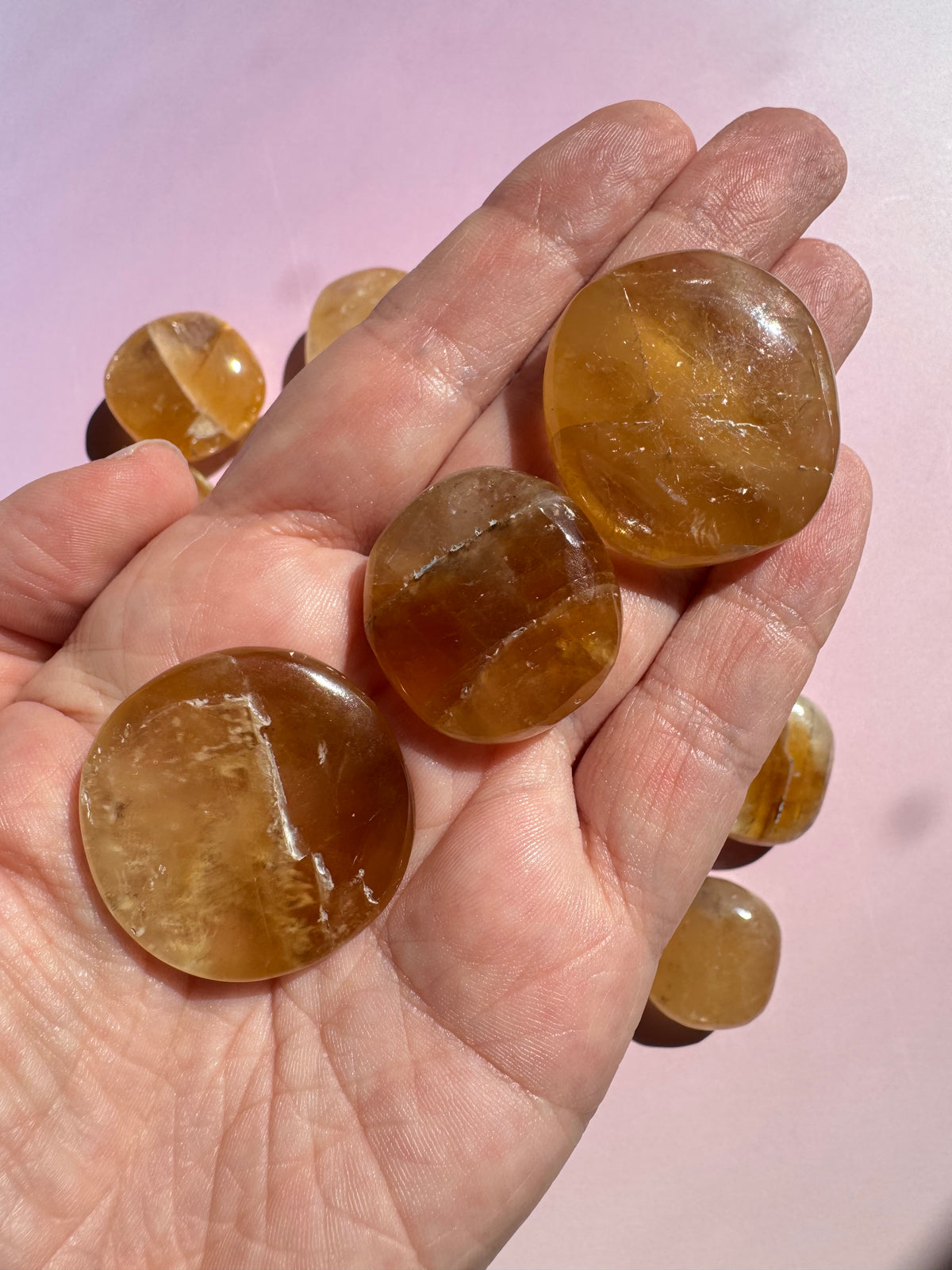 Honey Calcite Tumble