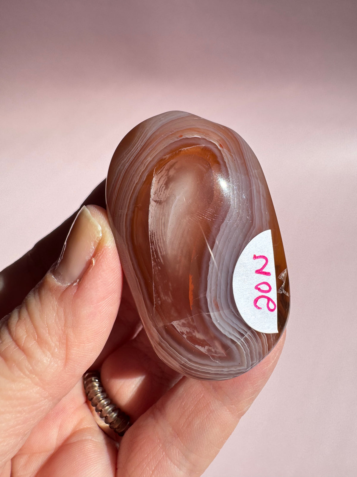 Carnelian Palm Stone - Item N