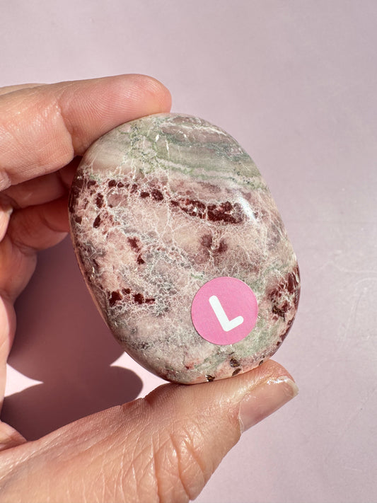 Unicorn Jasper Palm Stone - from India (Item L)