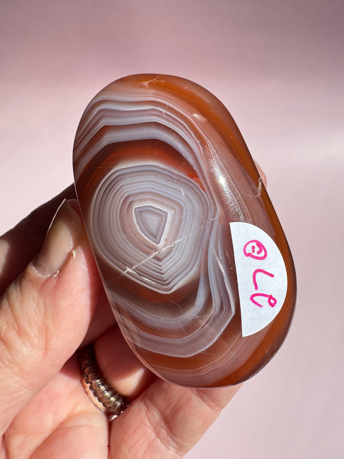 Carnelian Palm Stone - Item O