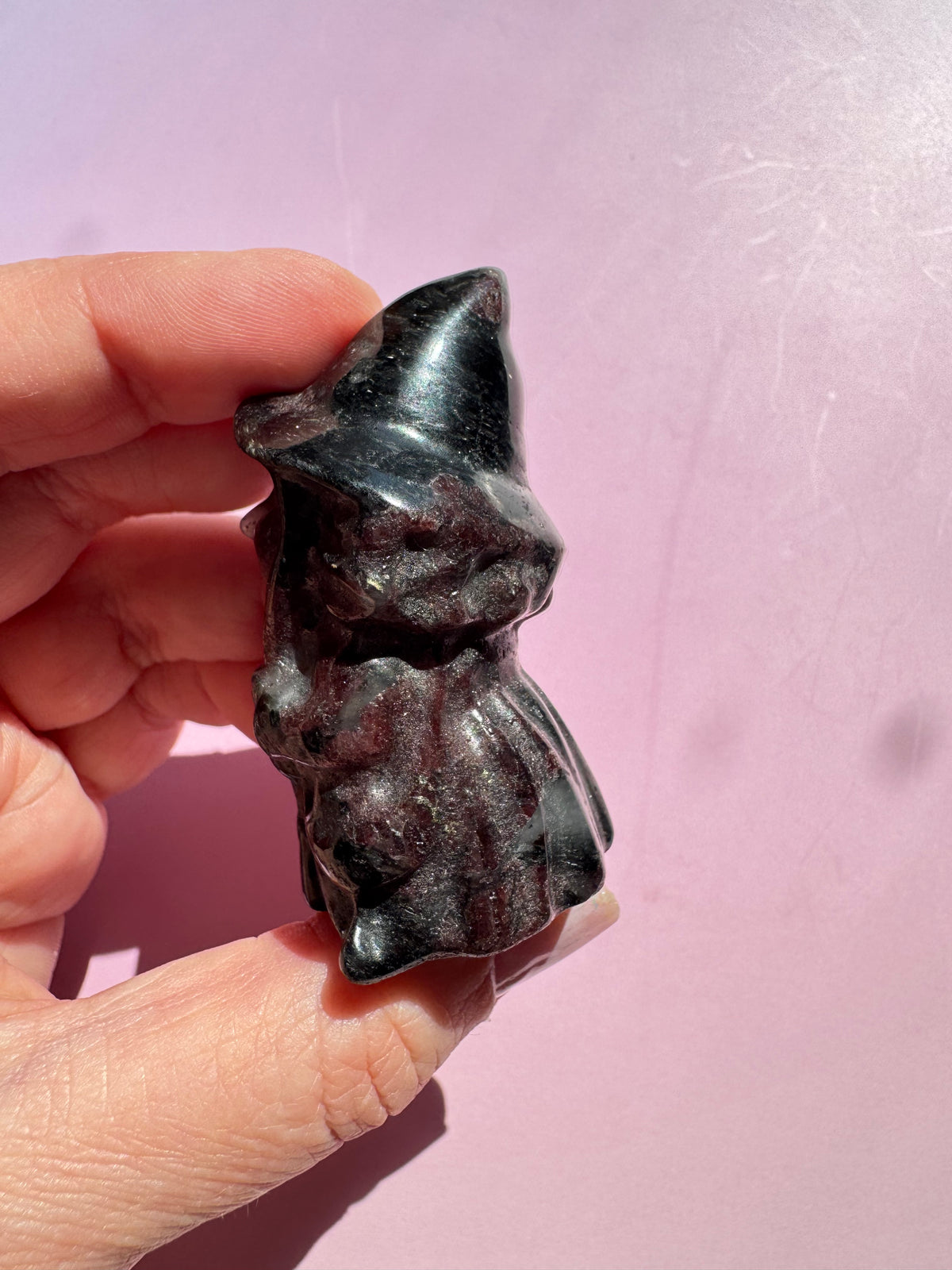 Garnet Witch Carving