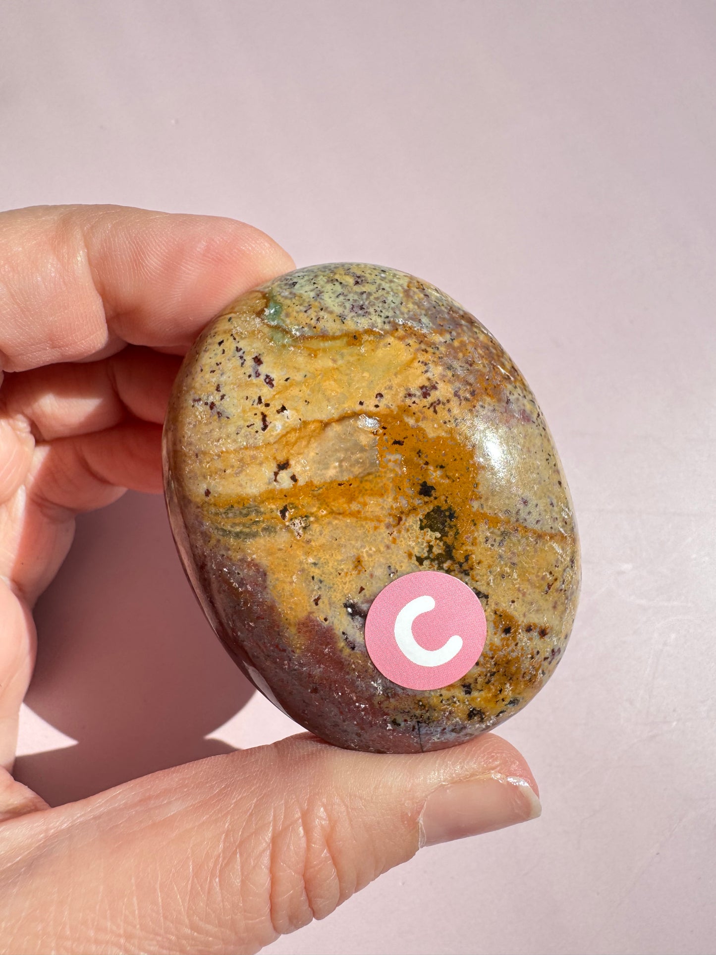 Unicorn Jasper Palm Stone - from India (Item C)