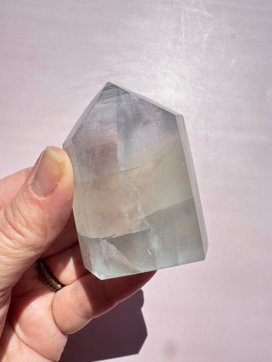 Ice Blue Fluorite Tower - Item A