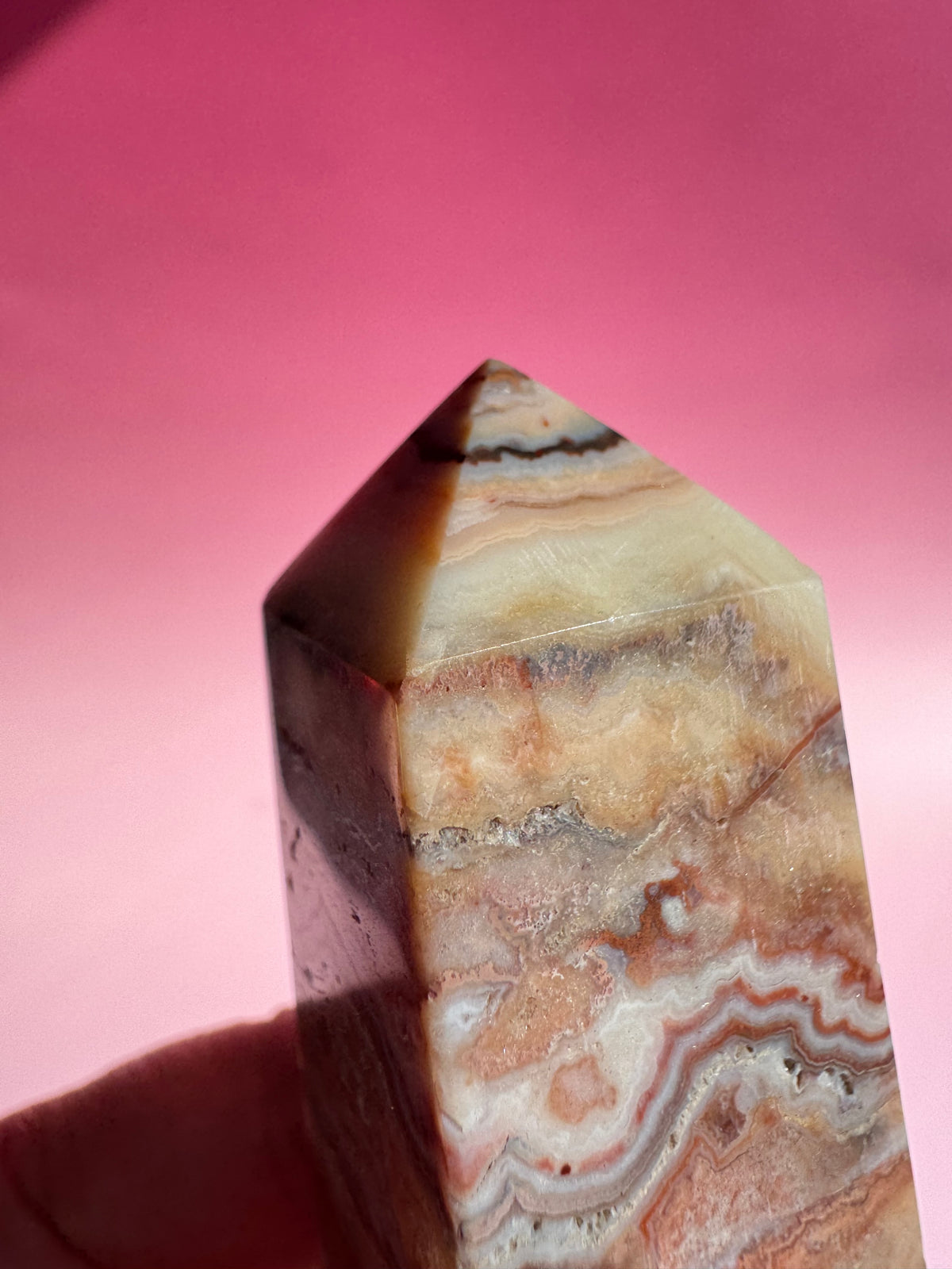Pink Crazy Lace Agate Tower - ITEM Q