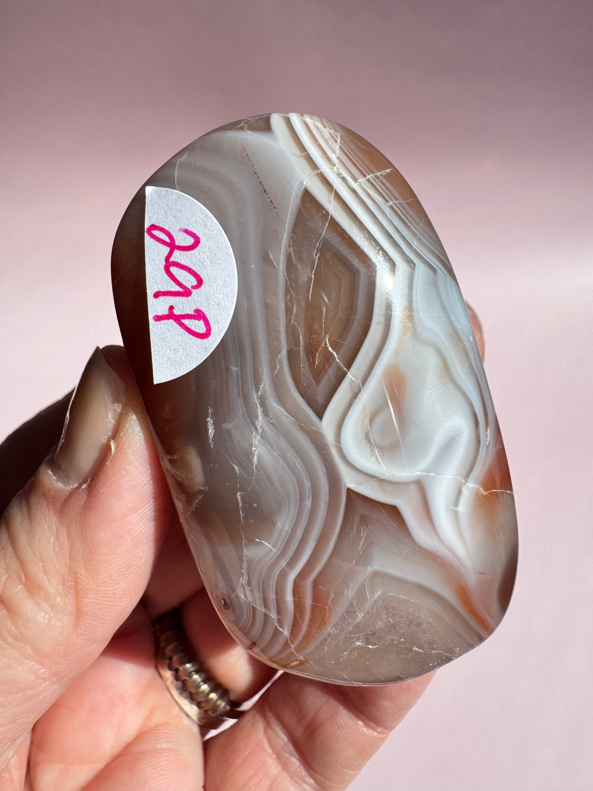 Carnelian Palm Stone - Item P