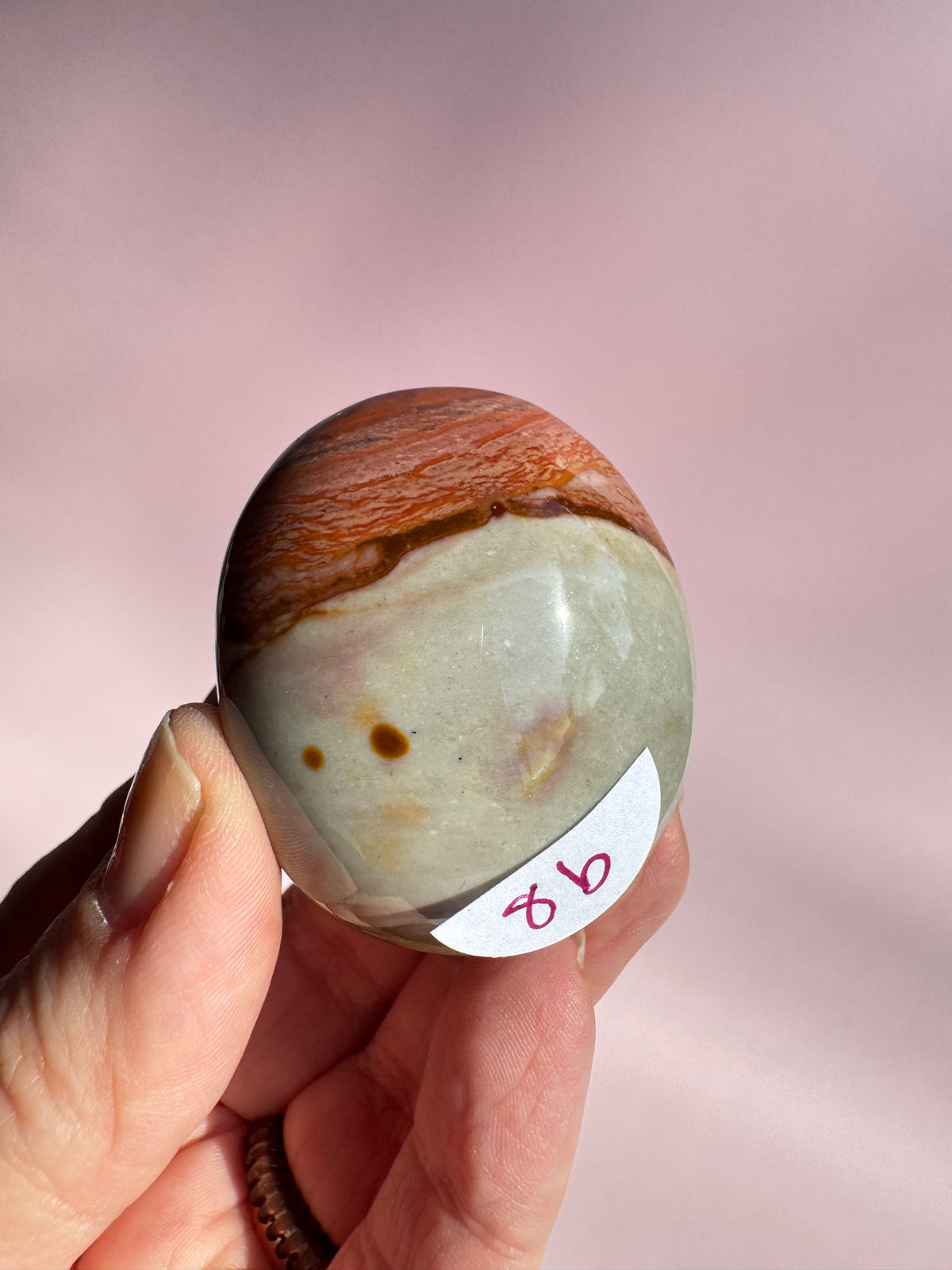 Polychrome Jasper Palm Stone - Item B