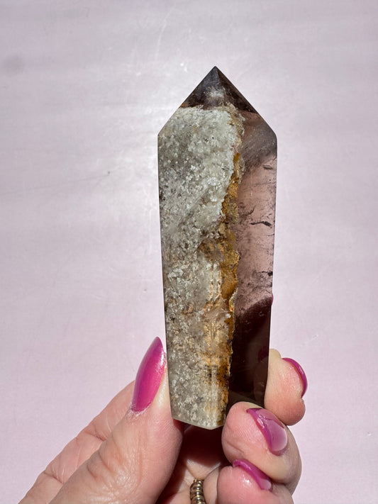 Inclusion Smoky Quartz Tower - Item J
