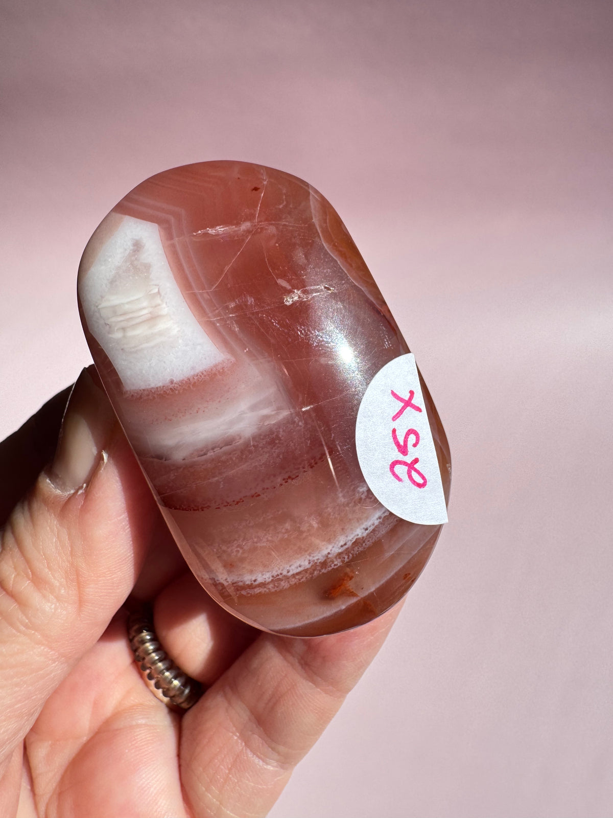 Carnelian Palm Stone - Item X