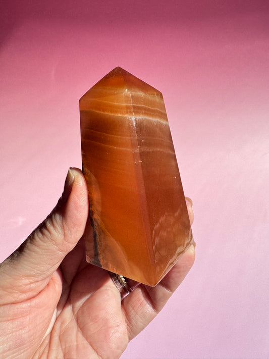 Honey Calcite Tower - ITEM D