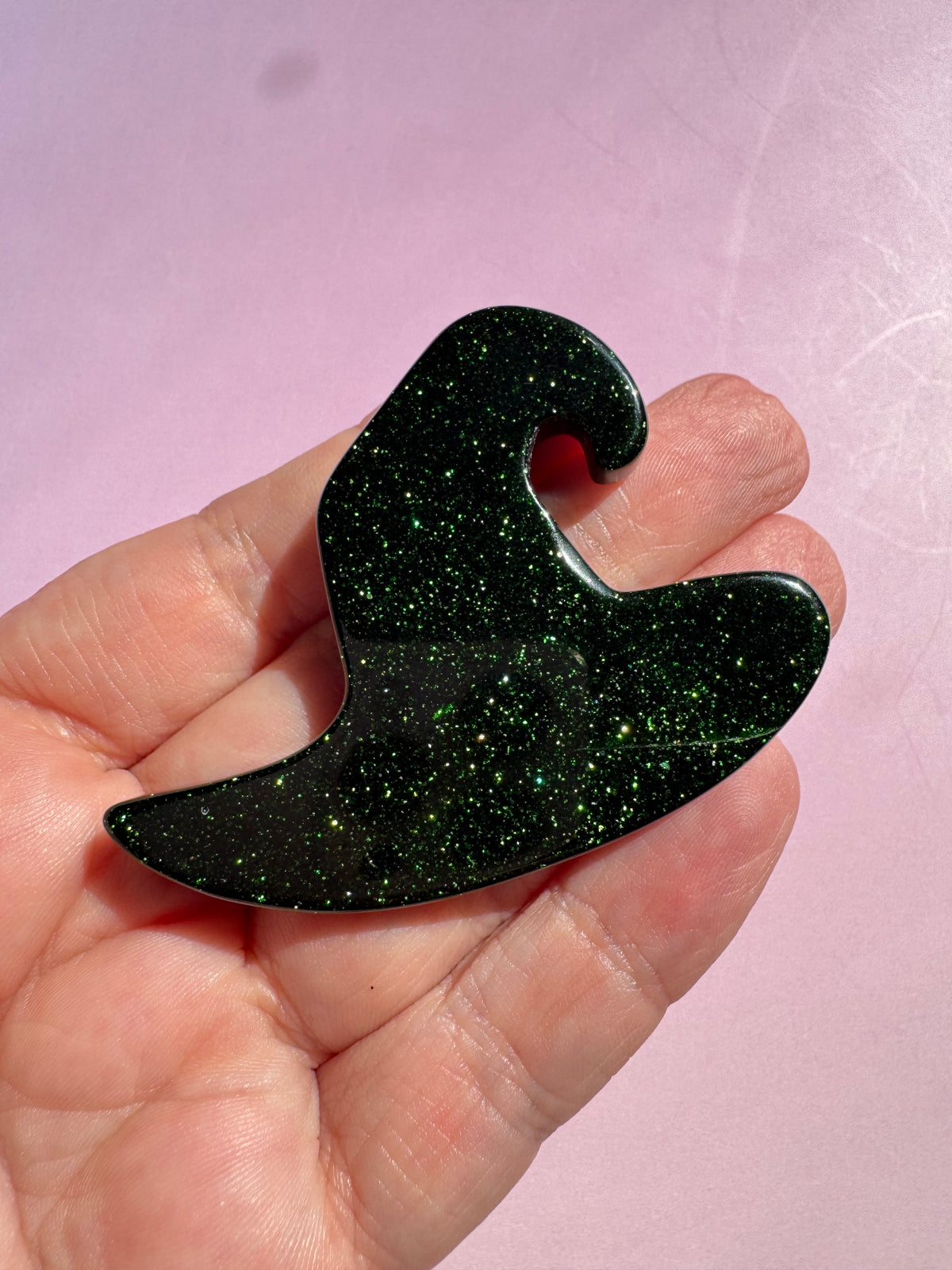 Green Goldstone Witch Hat (Manmade) - Imperfect