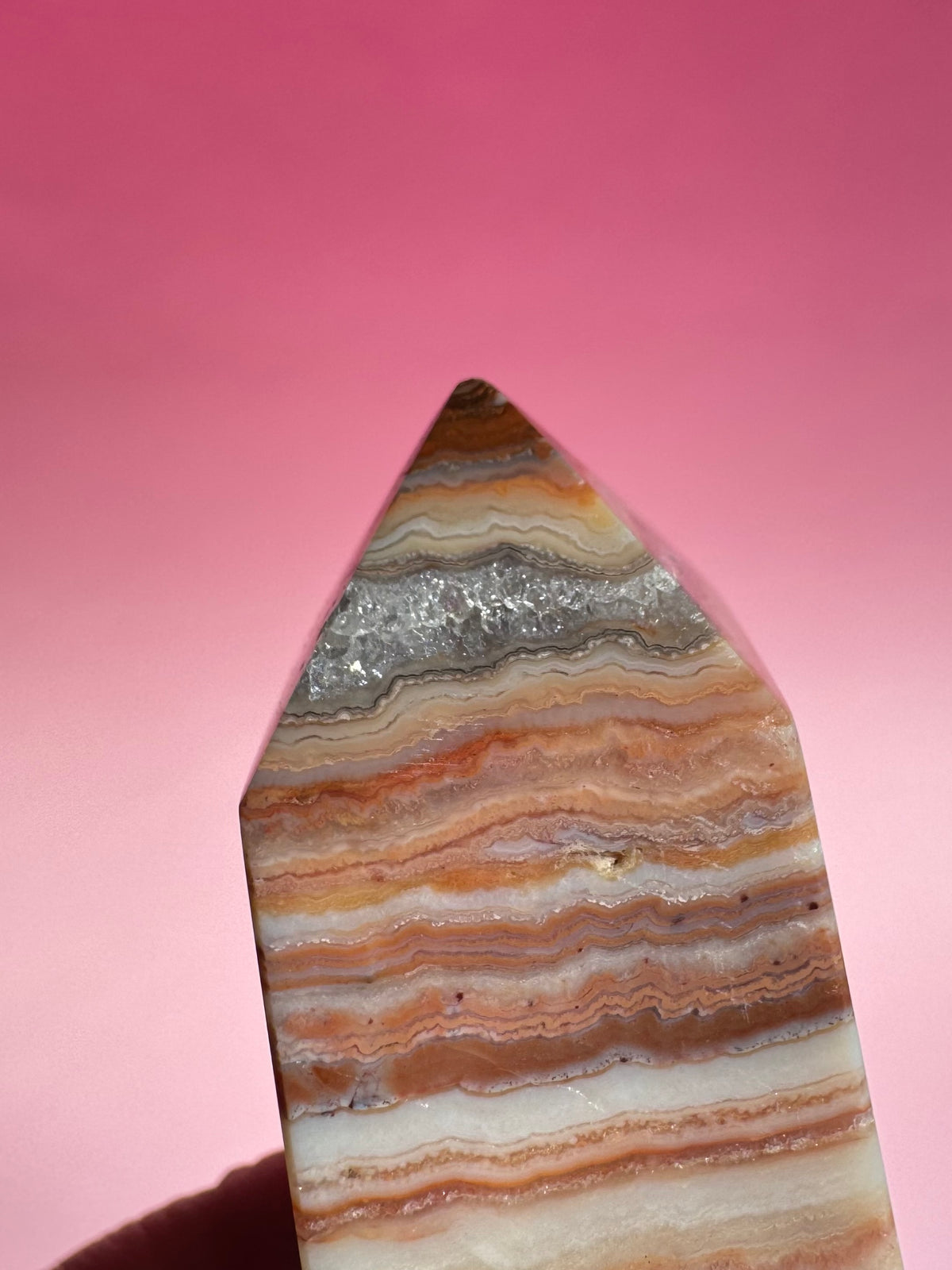 Pink Crazy Lace Agate Tower - ITEM S