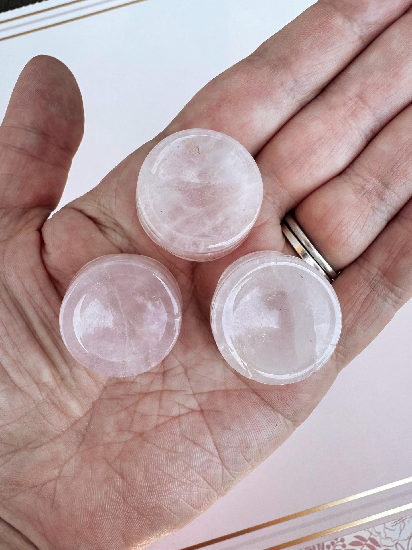 Rose Quartz Sphere Stand for Crystal Spheres *SPHERE NOT INCLUDED*