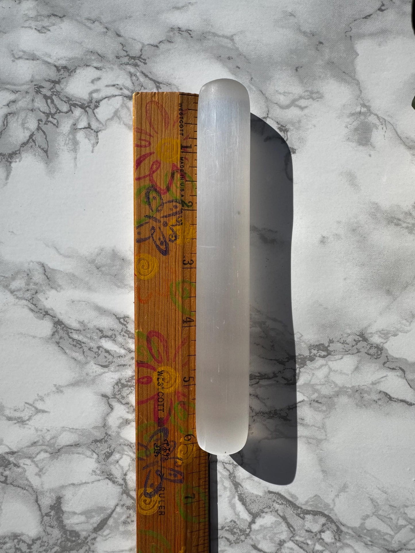 Satin Spar / Selenite 6" Polished Wand