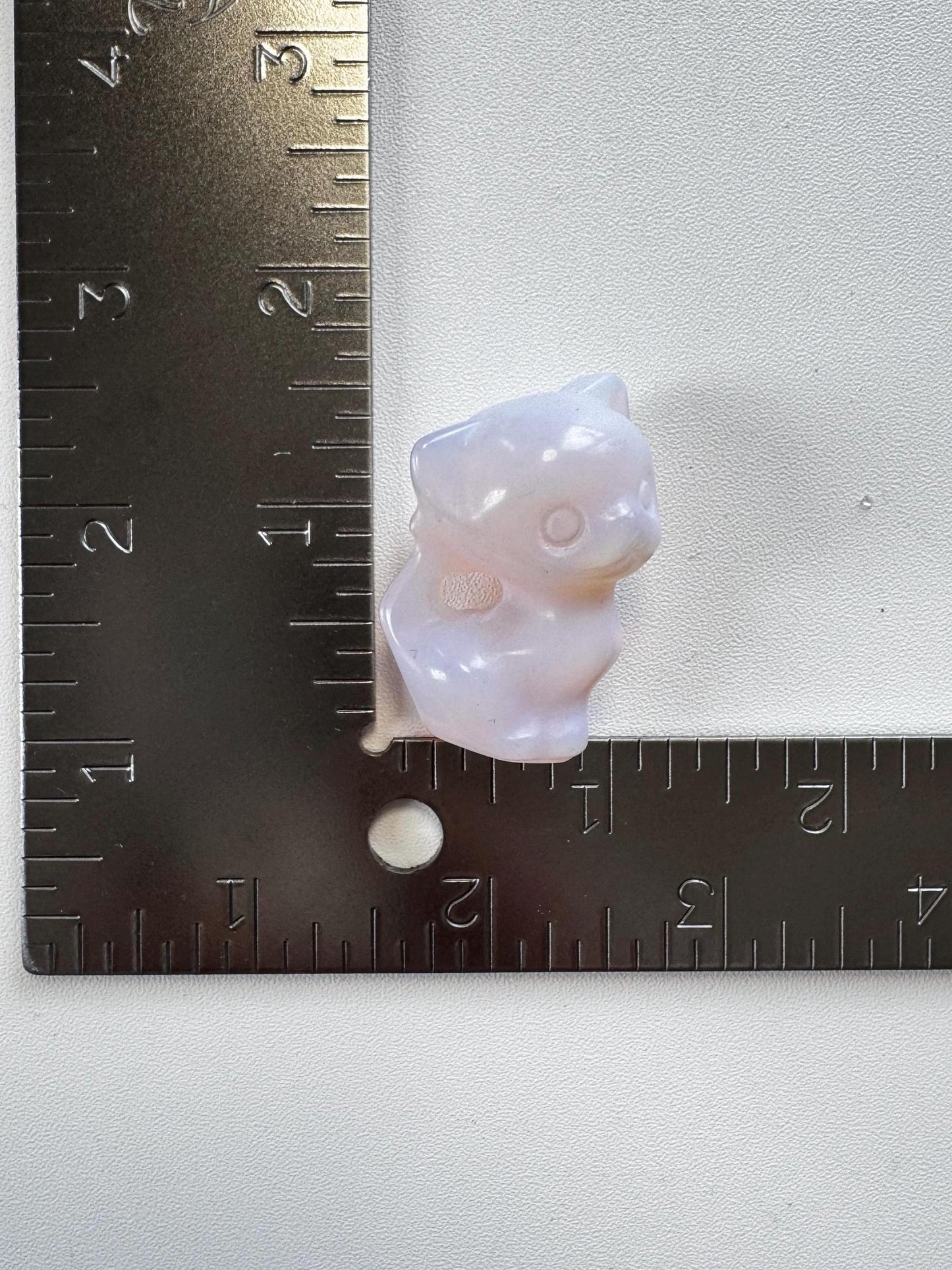 Pink Opalite Cat Carving (1.5") - Man-Made Material - Crystals for Decor