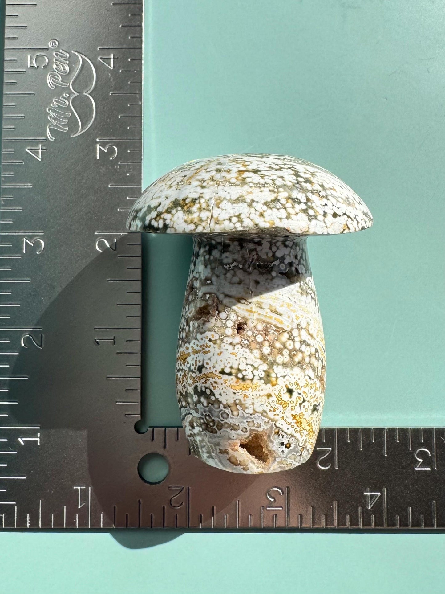 Ocean Jasper Mushroom Carving from Madagascar - Item A