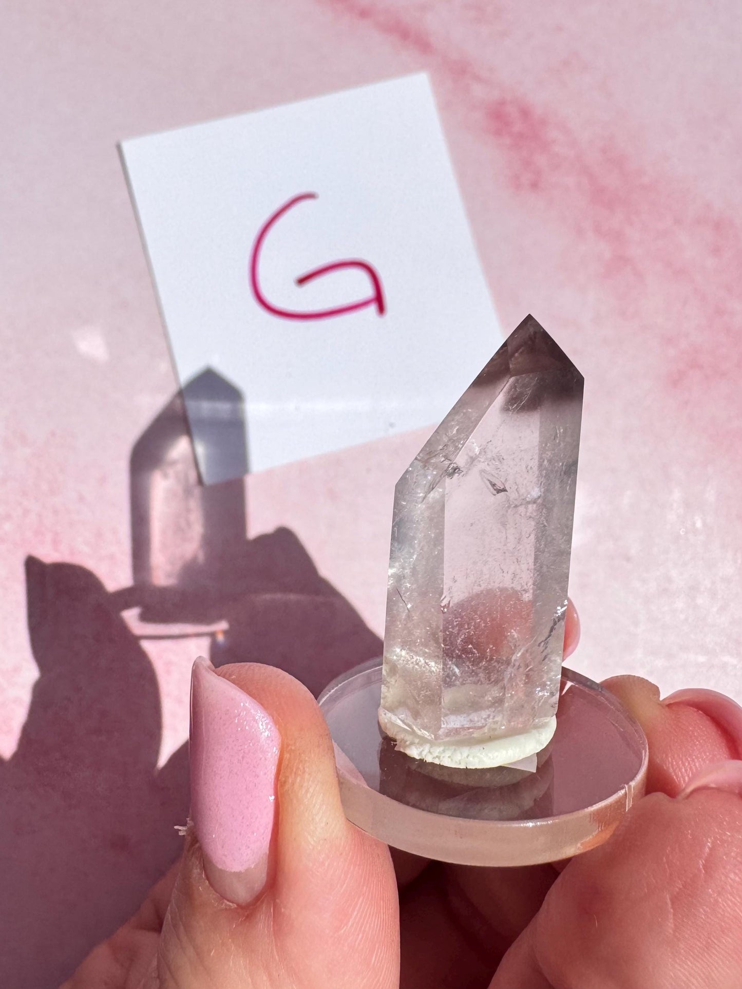 Pink Lithium Quartz Mini Towers from Brazil; Beautiful Pink Crystal Stones