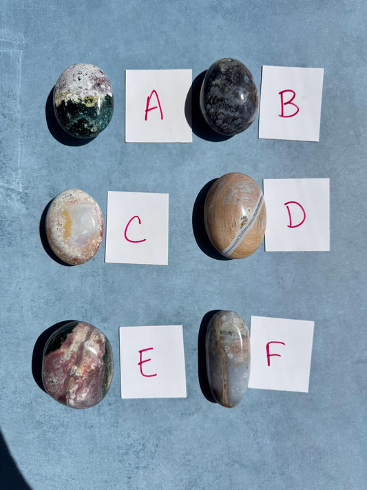 Sea Jasper Palm Stones from Madagascar - Set 1