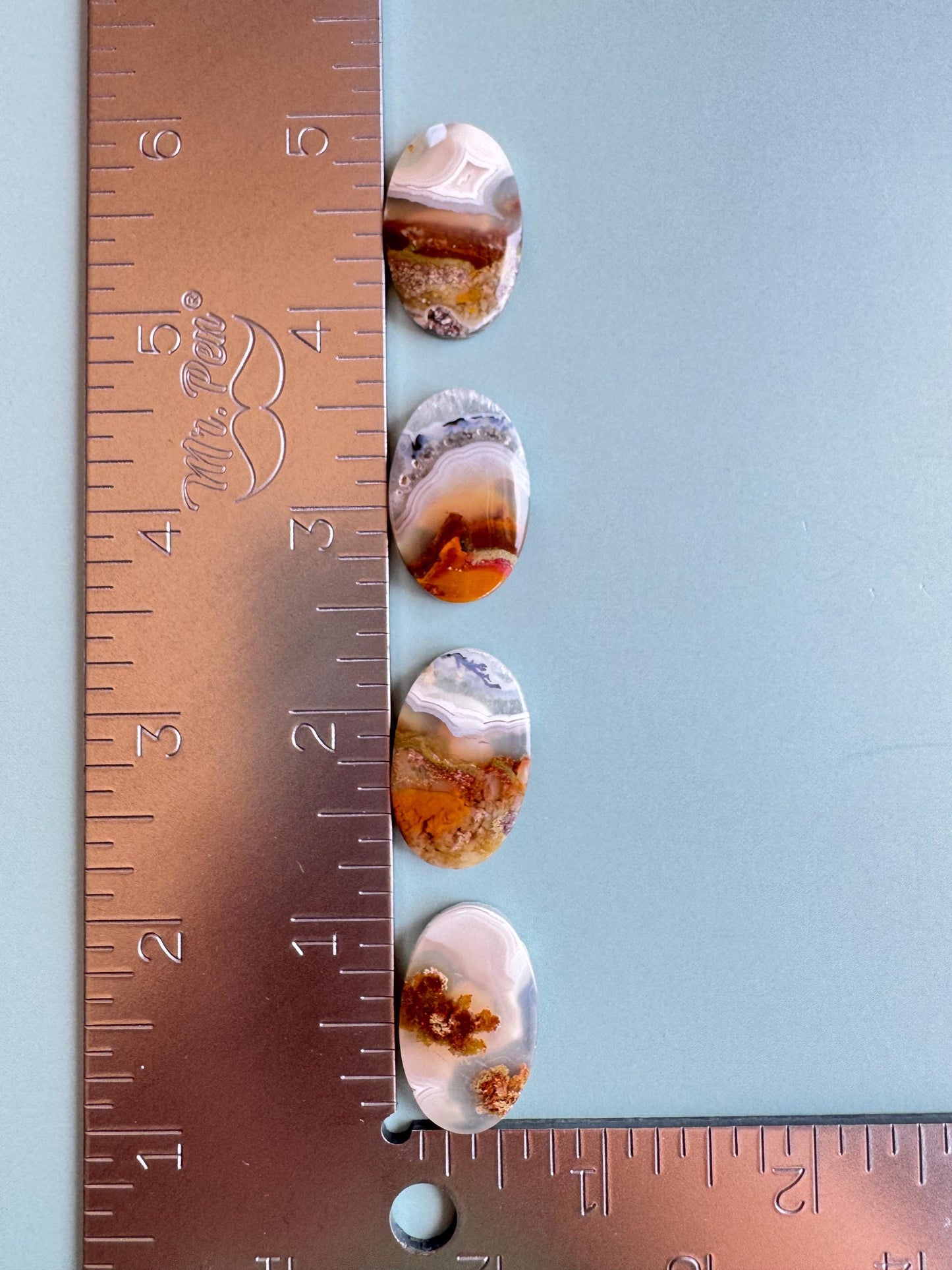 Scenic Moss Agate Oval Cabochons - YOU CHOOSE - Material from Indonesia