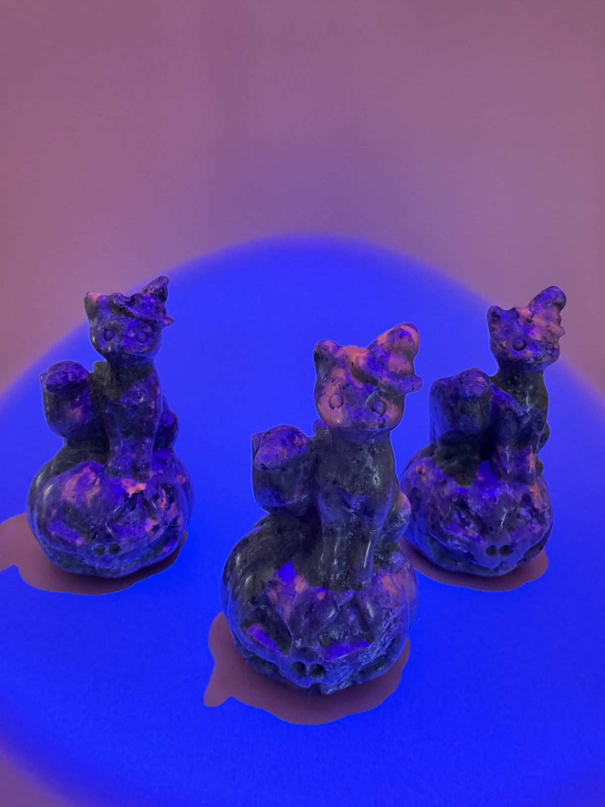 Yooperlite Halloween Cat and Crow Carving
