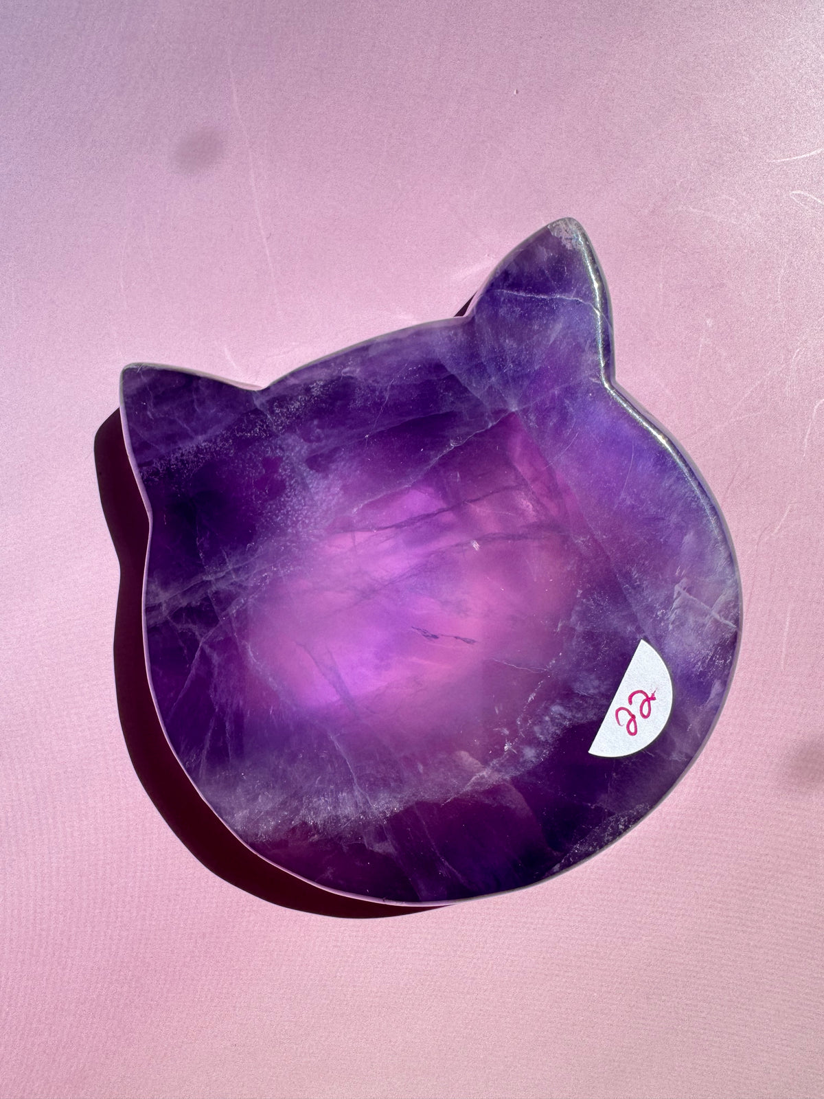Purple Fluorite Cat Dish - Imperfect
