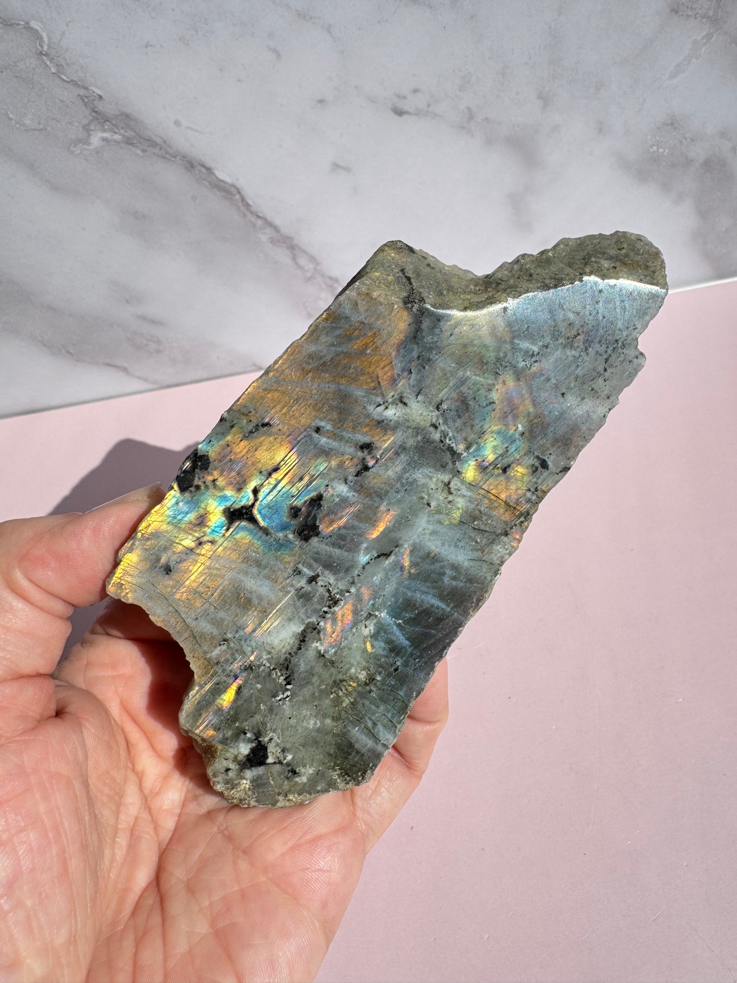 Labradorite Semi-Polished Slab - Item K