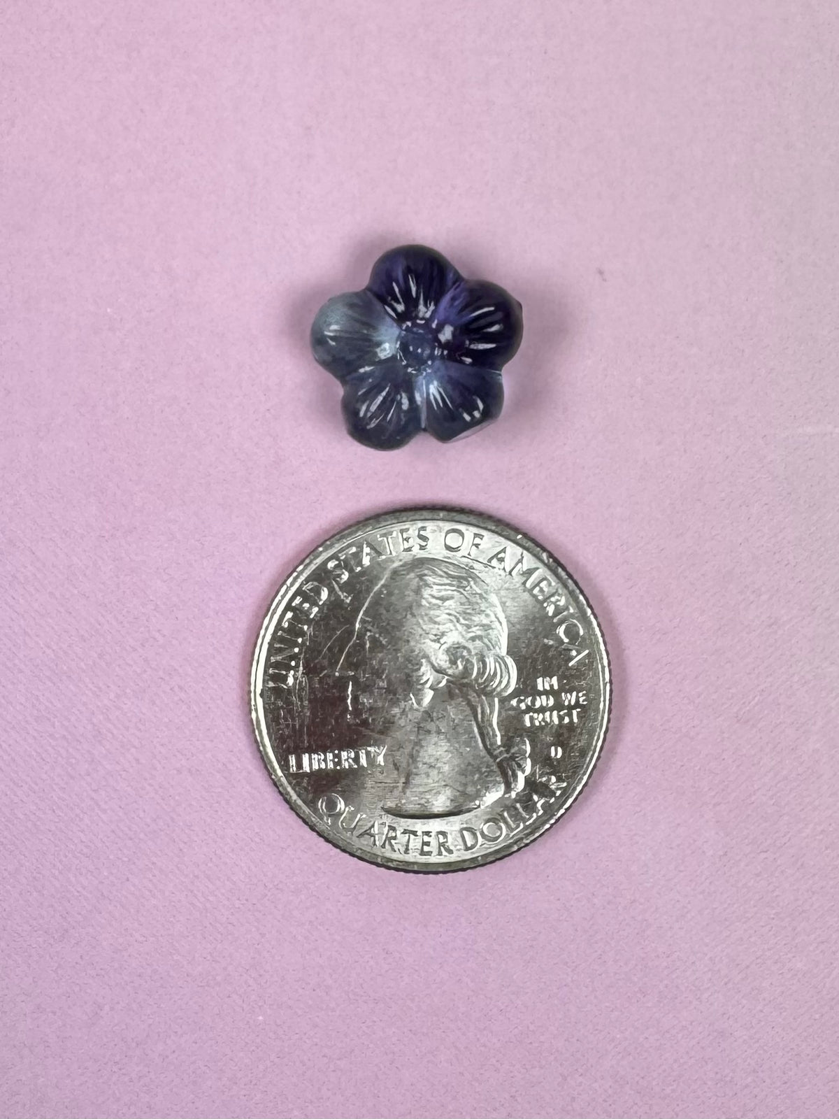 Rainbow Fluorite Mini Flower Carving
