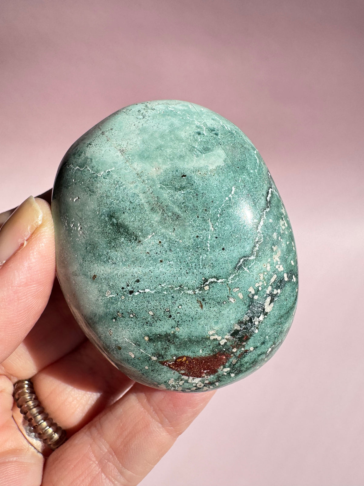 Unicorn Jasper Palm Stone - Item C