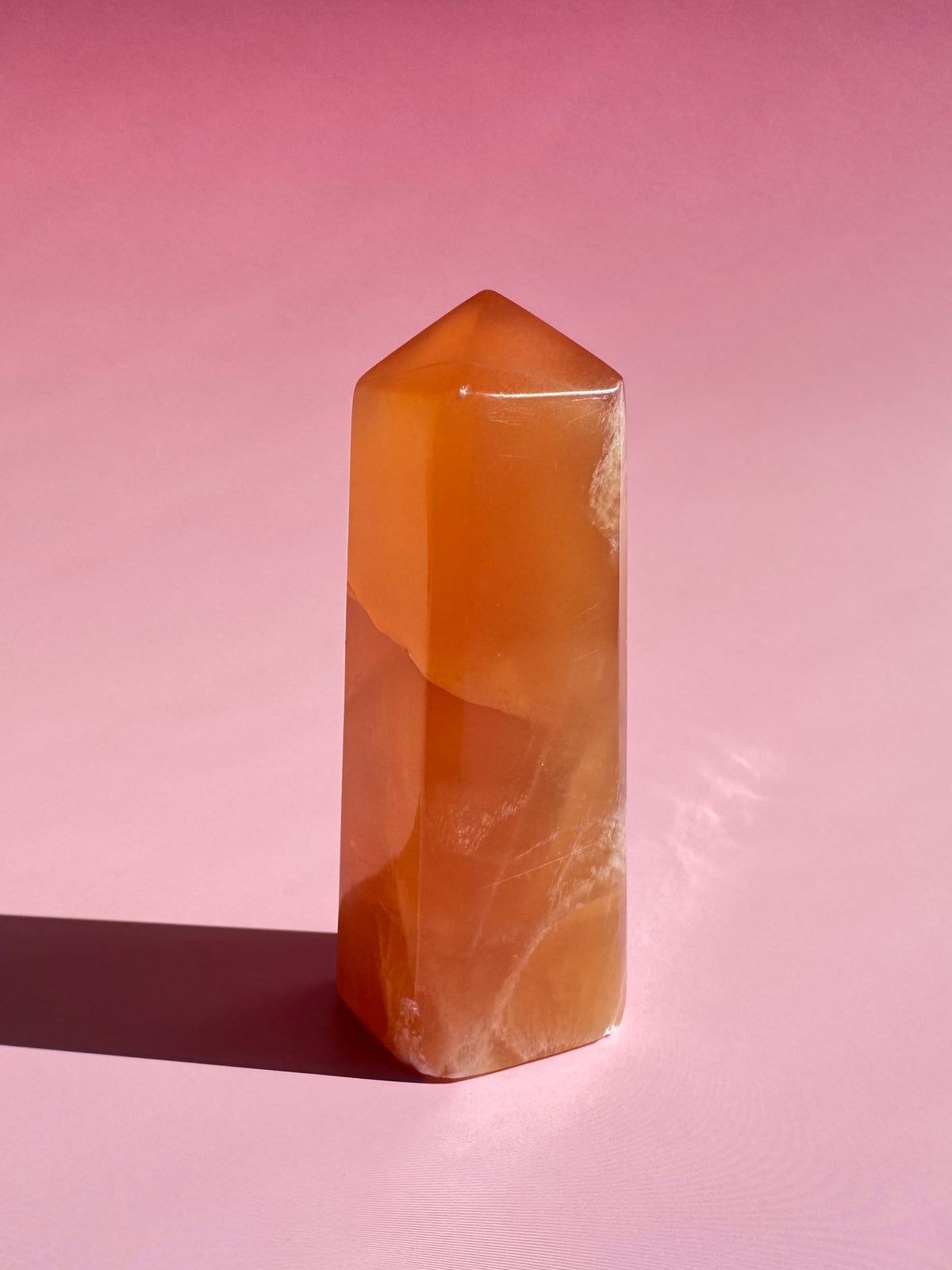 Honey Calcite Tower - ITEM A