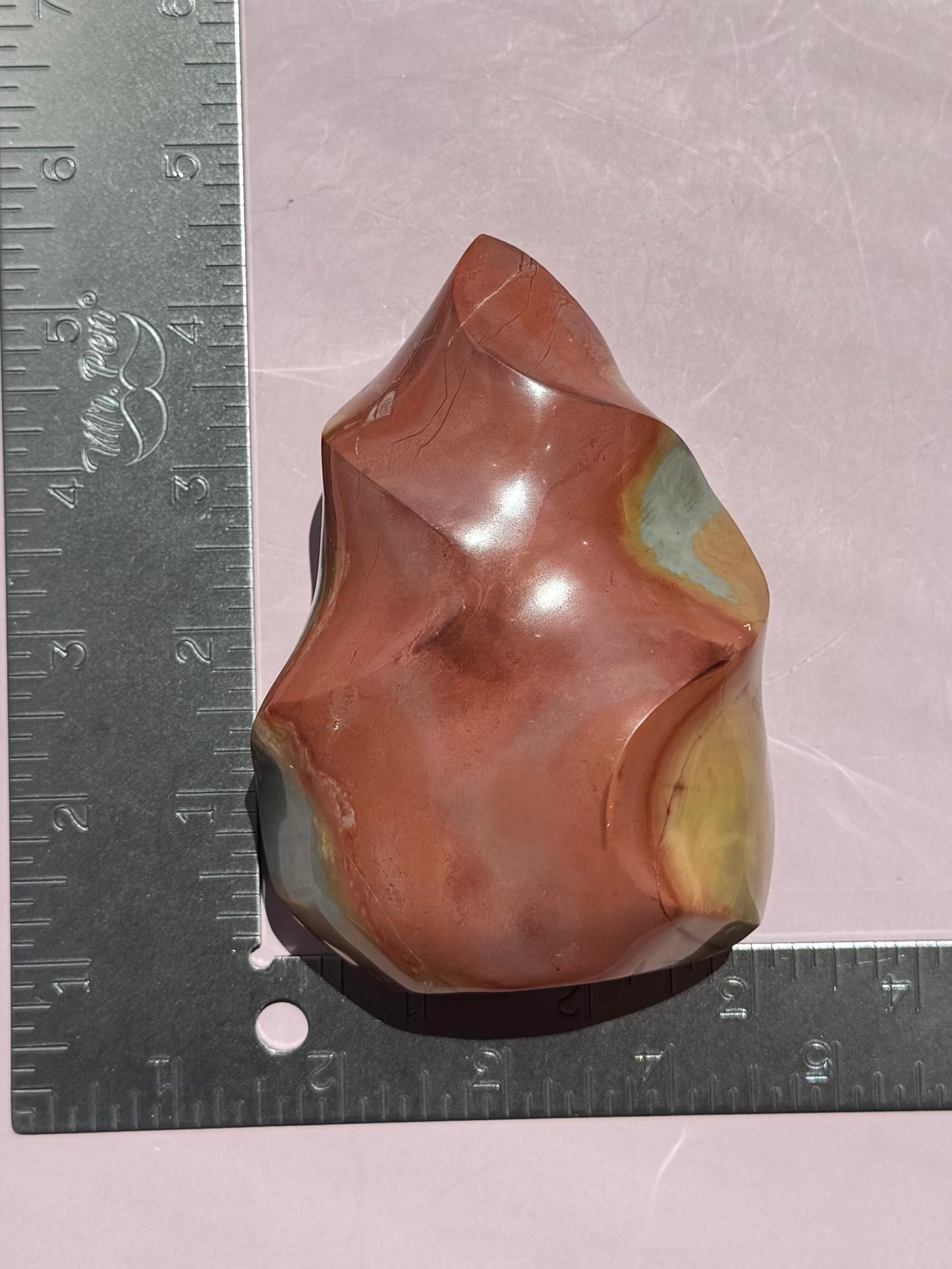 Polychrome Jasper Flame, from Madagascar