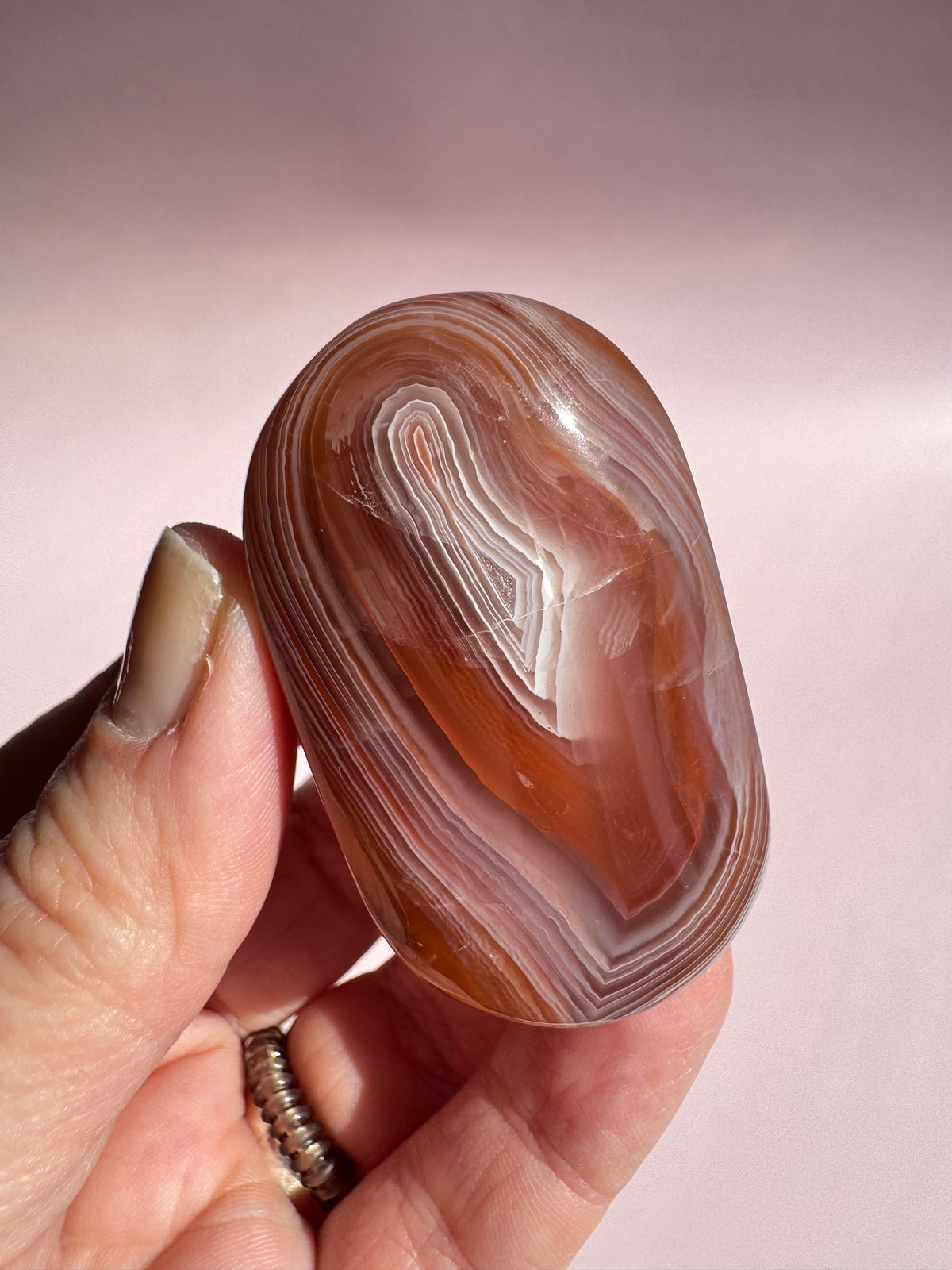 Carnelian Palm Stone - Item N