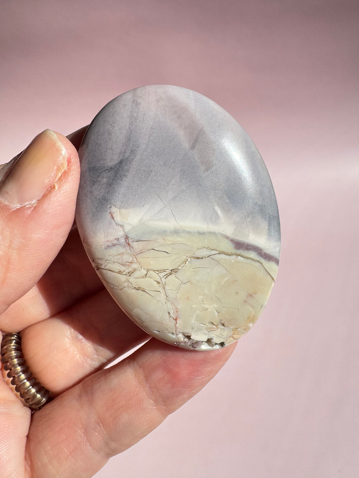 Hyacinth Jasper Palm Stone from Utah - ITEM X