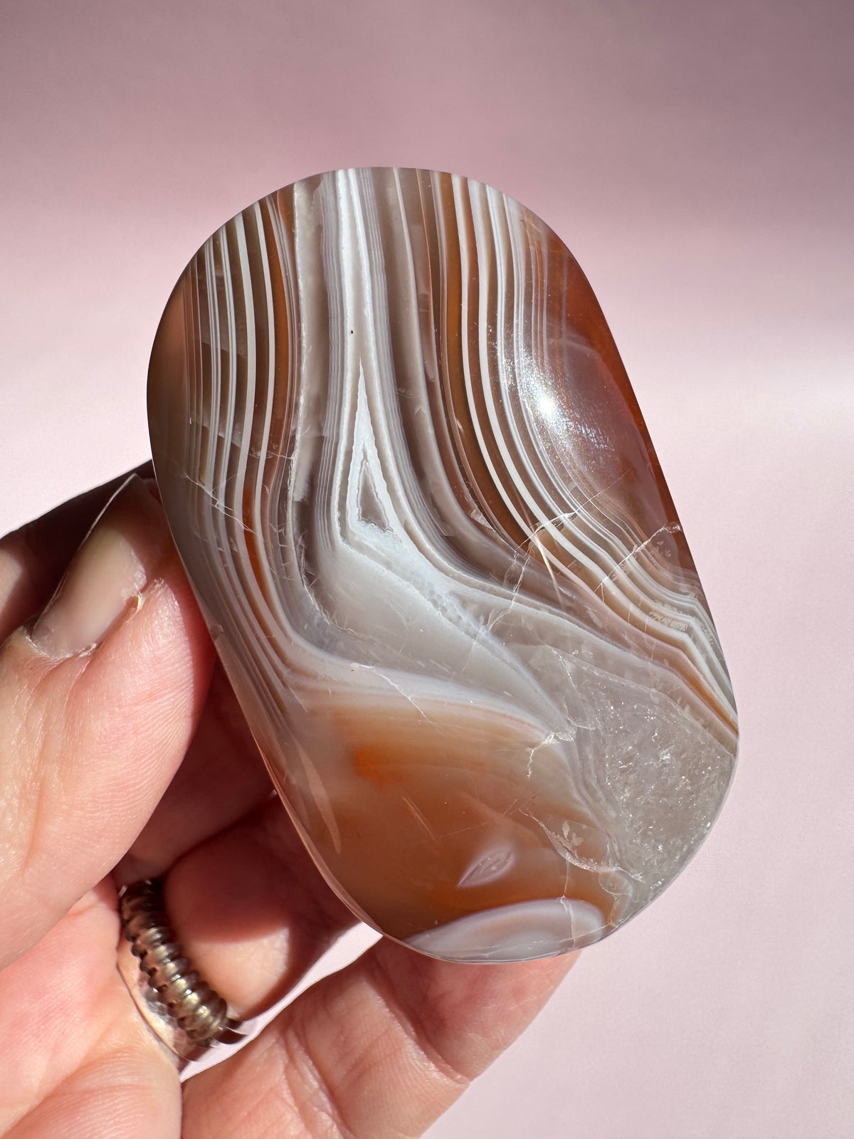 Carnelian Palm Stone - Item P